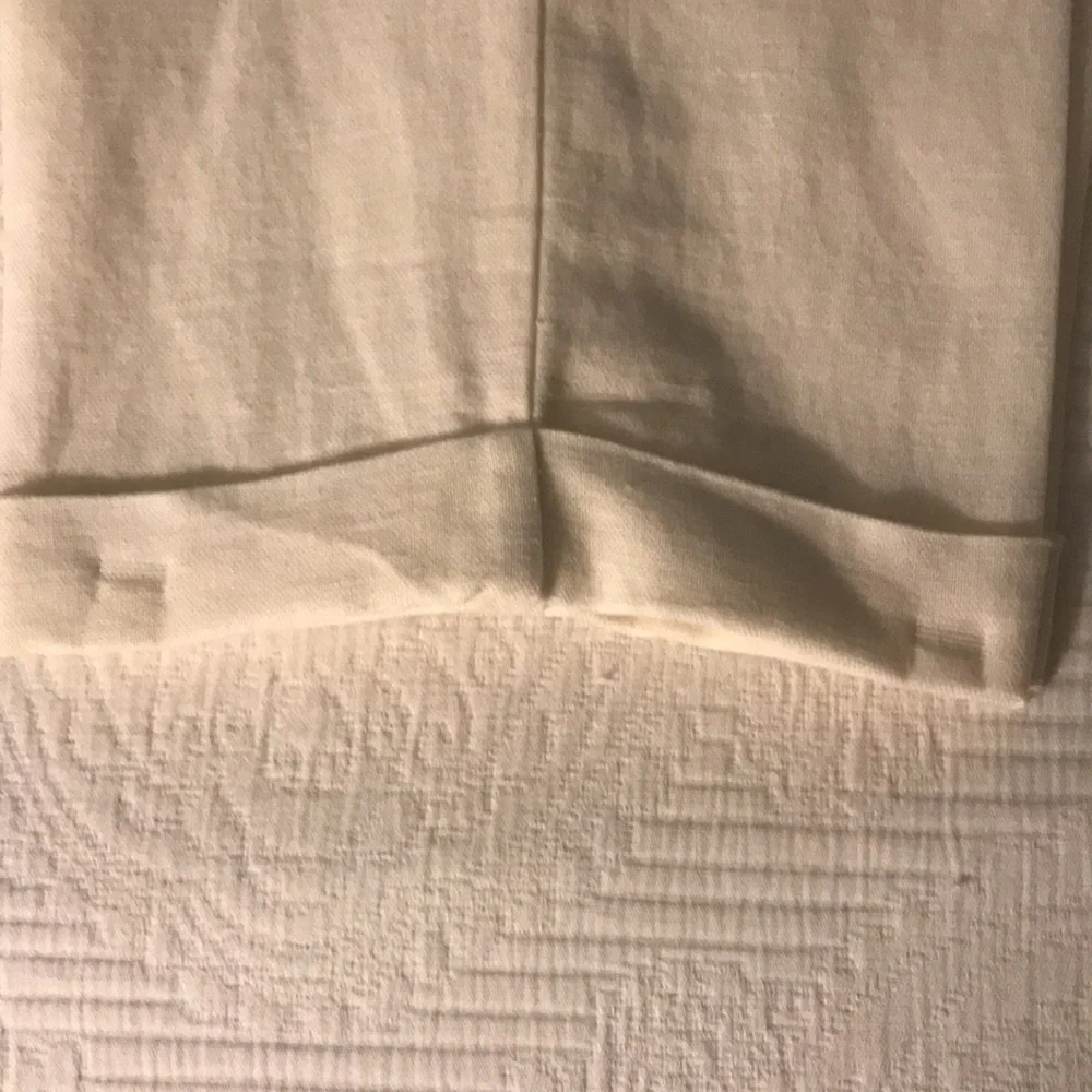 Dockers Premium Presidio Linen Blend White Pleated Cuffs Pants  33x32